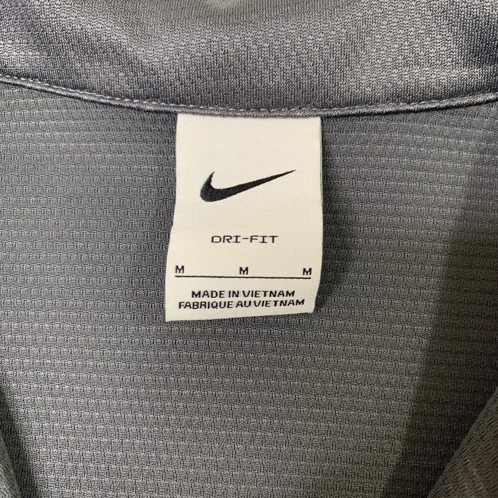 Nike Sweatshirt Mens M Medium Grey Essential Dri Fit Half Zip Golf Mock Pullover